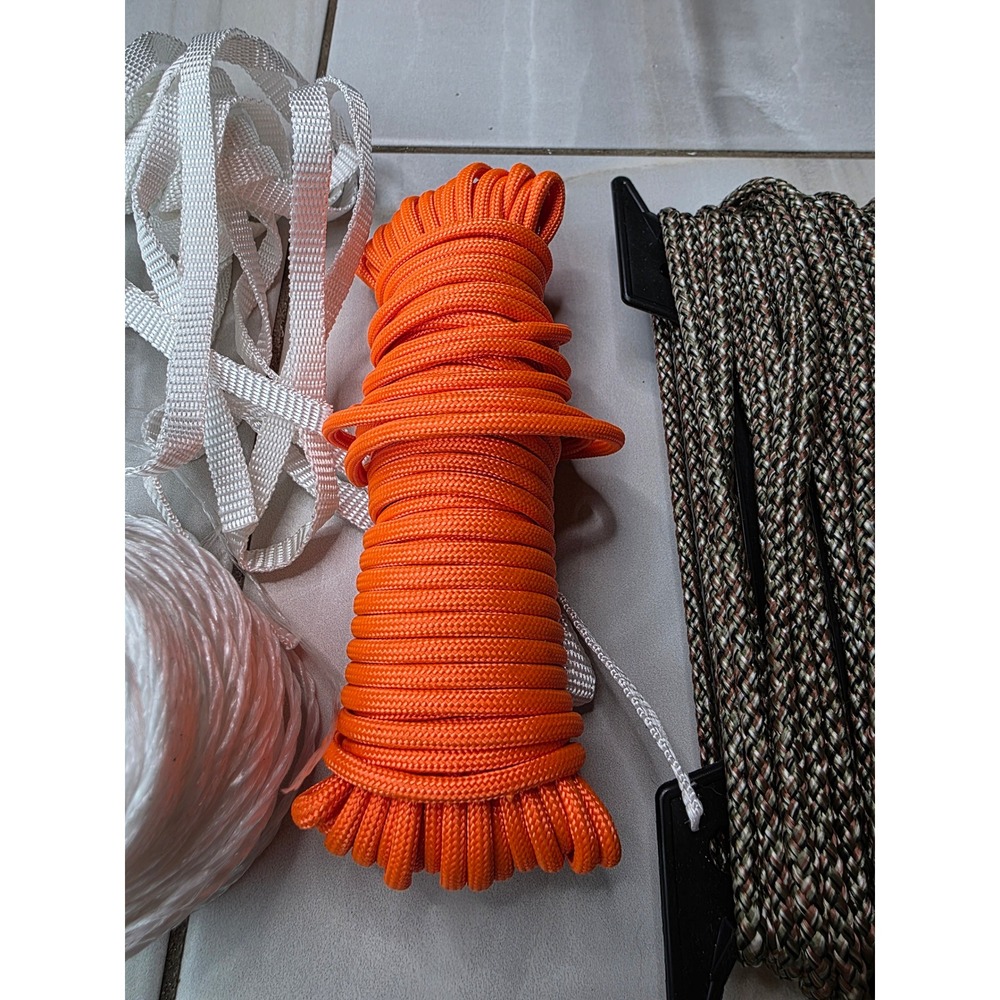 Outdoor Survival Cordage Bundle‎ Paracord Camo Rope Twine and Nylon Webbing Set - Picture 14 of 16